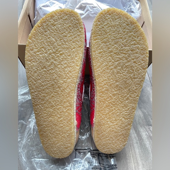 NEW 44/45 11/12 US Yuketen SAL 1 Red bandana suede leather sandals Crepe - Picture 14 of 16